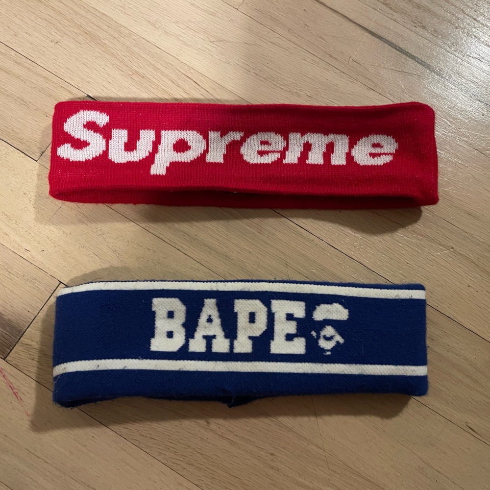 Supreme and Bape head band